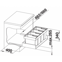 Sortownik odpadów Blanco FLEXON II 90/4 521 475